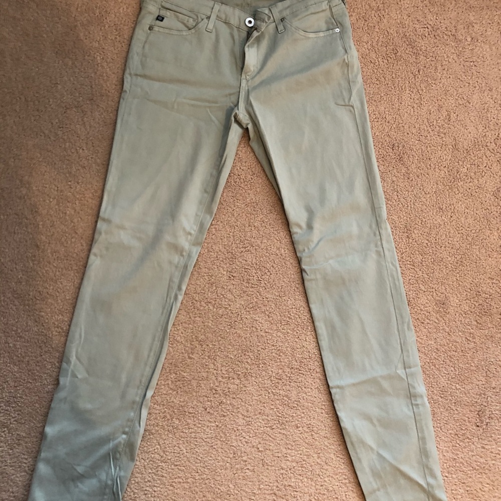 AG Dusty Mint Cigarette Leg Jeans